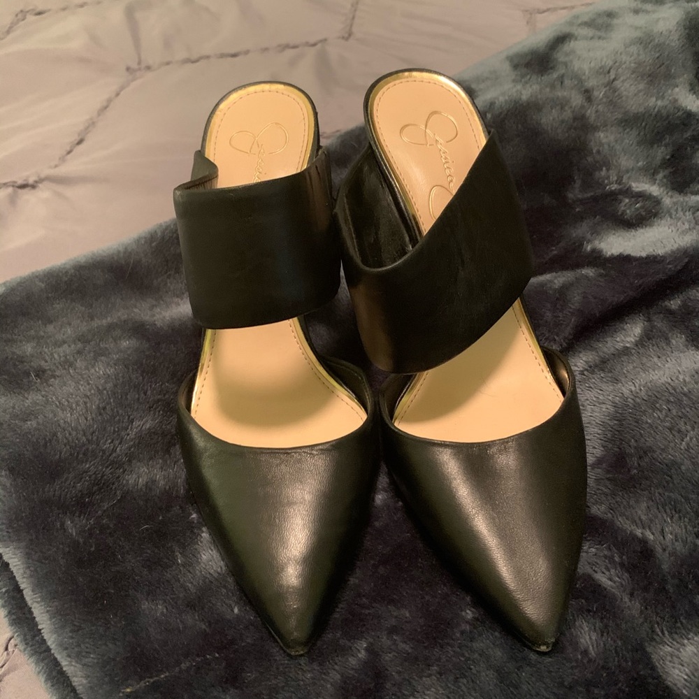 Jessica Simpson mule style heels